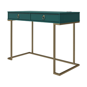 CosmoLiving Camila Writing Desk - Emerald Green