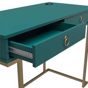 CosmoLiving Camila Writing Desk - Emerald Green