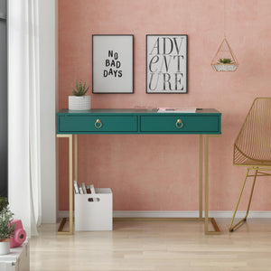 CosmoLiving Camila Writing Desk - Emerald Green
