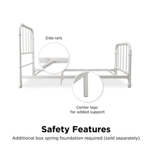 DHP Jenny Lind Metal Bed Frame - White - Full