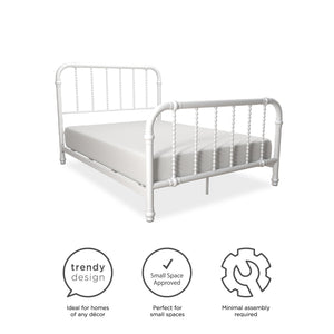 DHP Jenny Lind Metal Bed Frame - White - Full