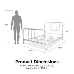 DHP Jenny Lind Metal Bed Frame - White - Full