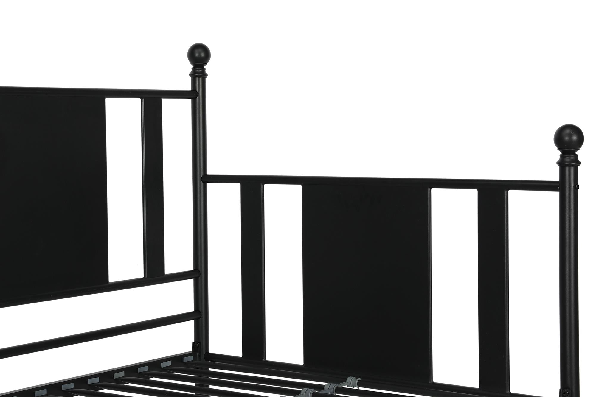 DHP Langham Metal Daybed with Trundle - Black - Full