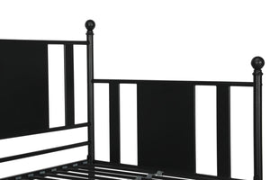 DHP Langham Metal Daybed with Trundle - Black - Full