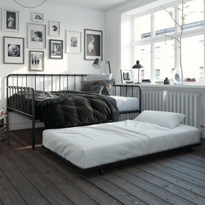 DHP Aaron Metal Daybed and Trundle - Black - Full