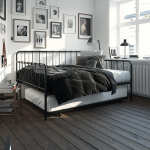 DHP Aaron Metal Daybed and Trundle - Black - Full
