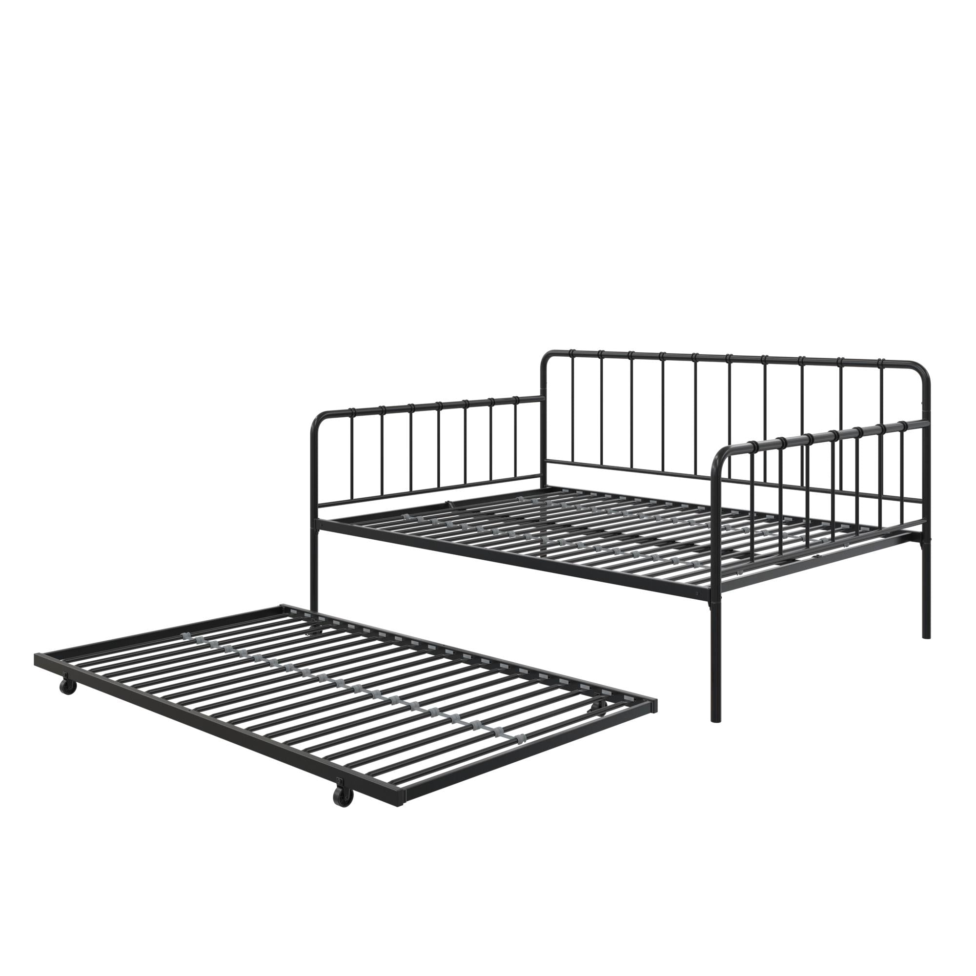 DHP Aaron Metal Daybed and Trundle - Black - Full