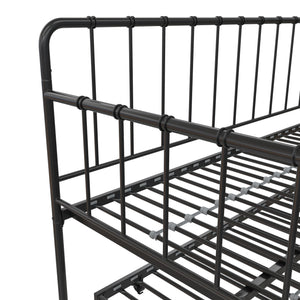 DHP Aaron Metal Daybed and Trundle - Black - Full