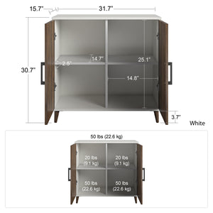 Ameriwood Home Modern Accent Cabinet - White