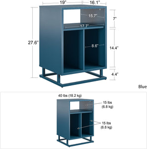 Novogratz Regal Turntable Stand / End Table - Blue