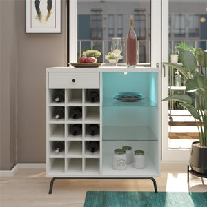 Ameriwood Home Melbourne Bar Cabinet - White