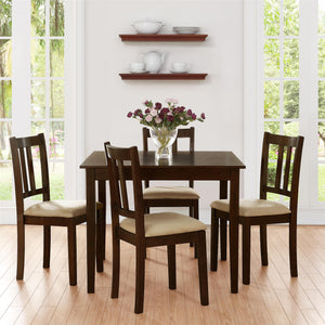 DHP Redmond 5-Piece Traditional Dining Set - Espresso