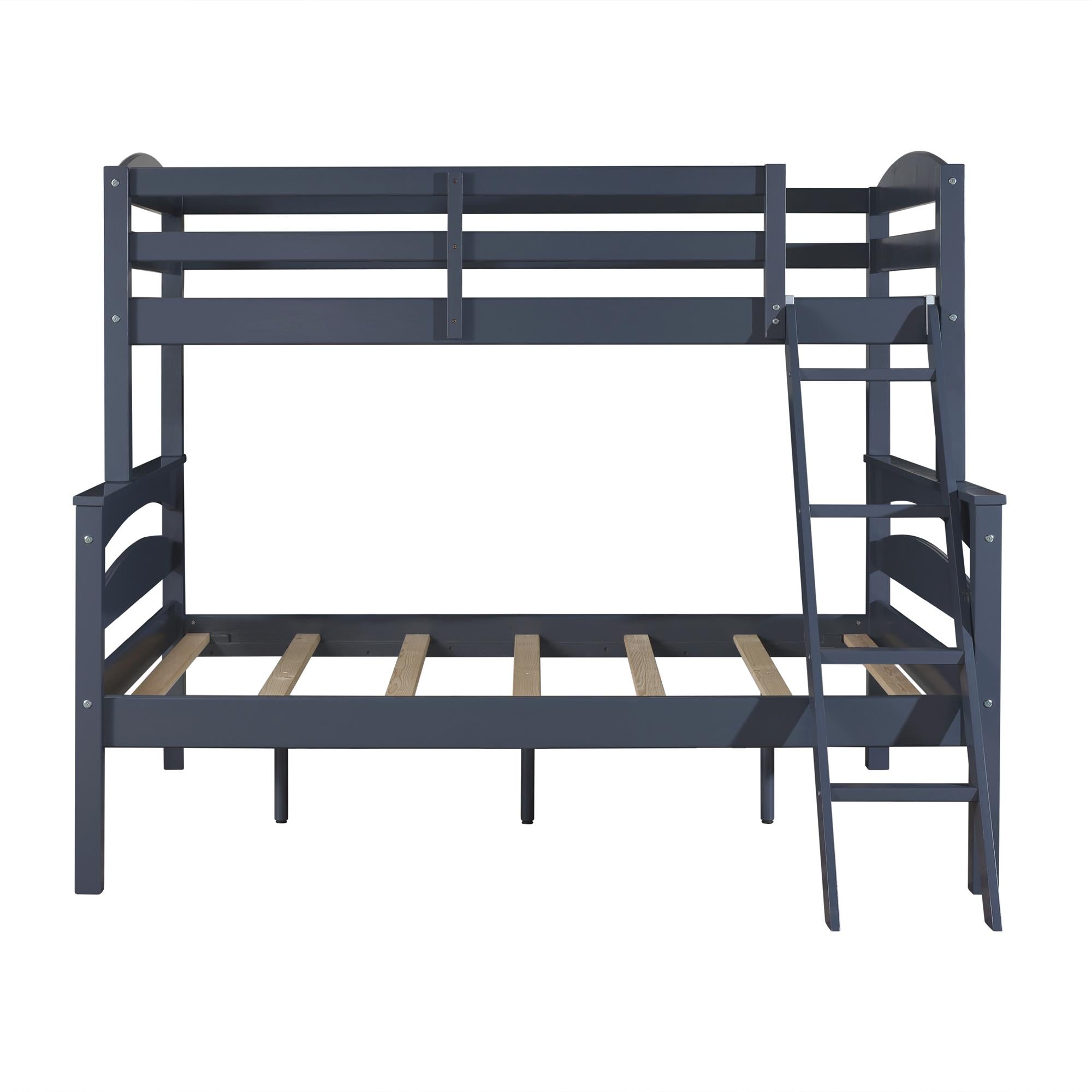 DHP Brady Kids' Wood Bunk Bed - Graphite Blue