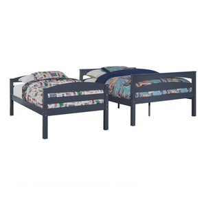 DHP Brady Kids' Wood Bunk Bed - Graphite Blue