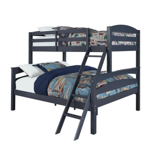 DHP Brady Kids' Wood Bunk Bed - Graphite Blue