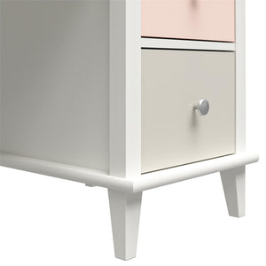 Monarch Hill Poppy Kids' White Desk, Peach and Taupe Drawers - Peach