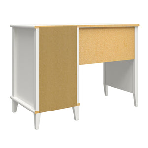 Monarch Hill Poppy Kids' White Desk, Peach and Taupe Drawers - Peach