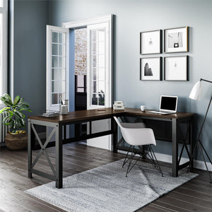 Ameriwood Home Hudson L Desk with Lift Top - Florence Walnut
