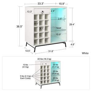 Ameriwood Home Melbourne Bar Cabinet - White