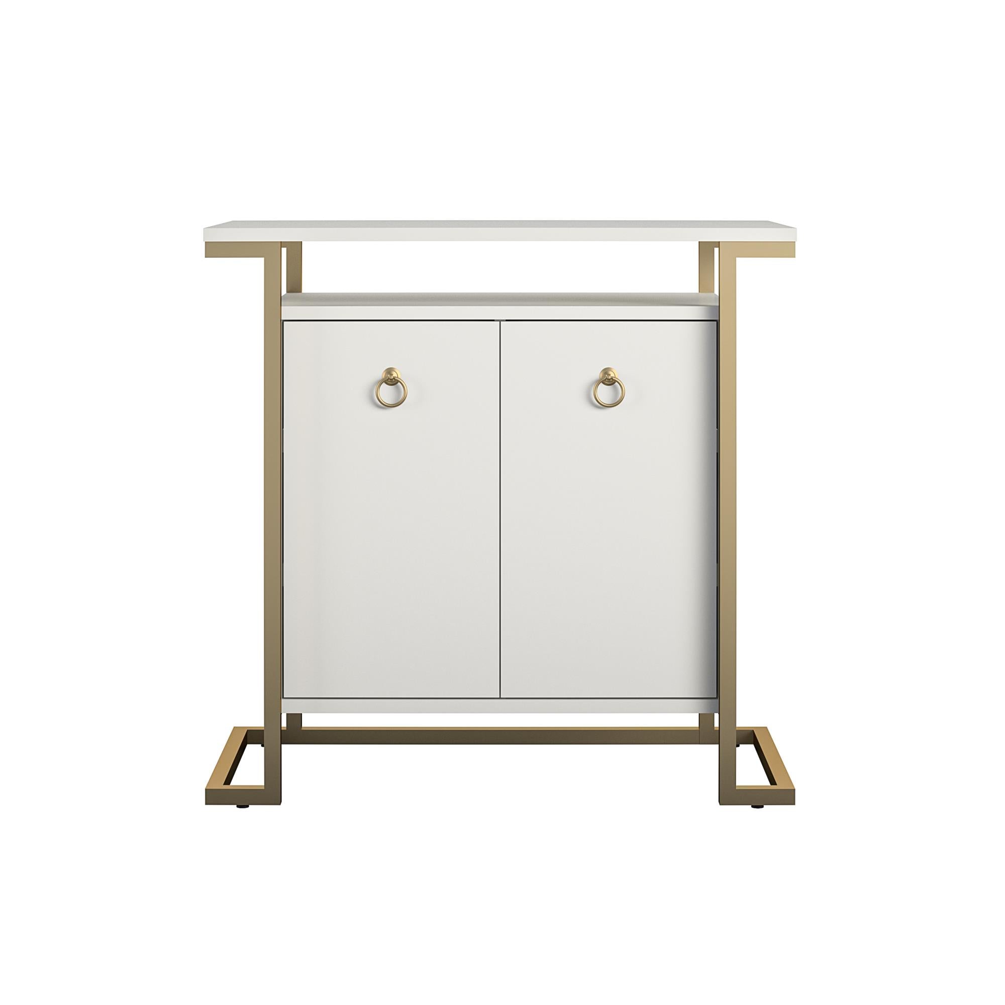 CosmoLiving Camila Bar Cabinet - White