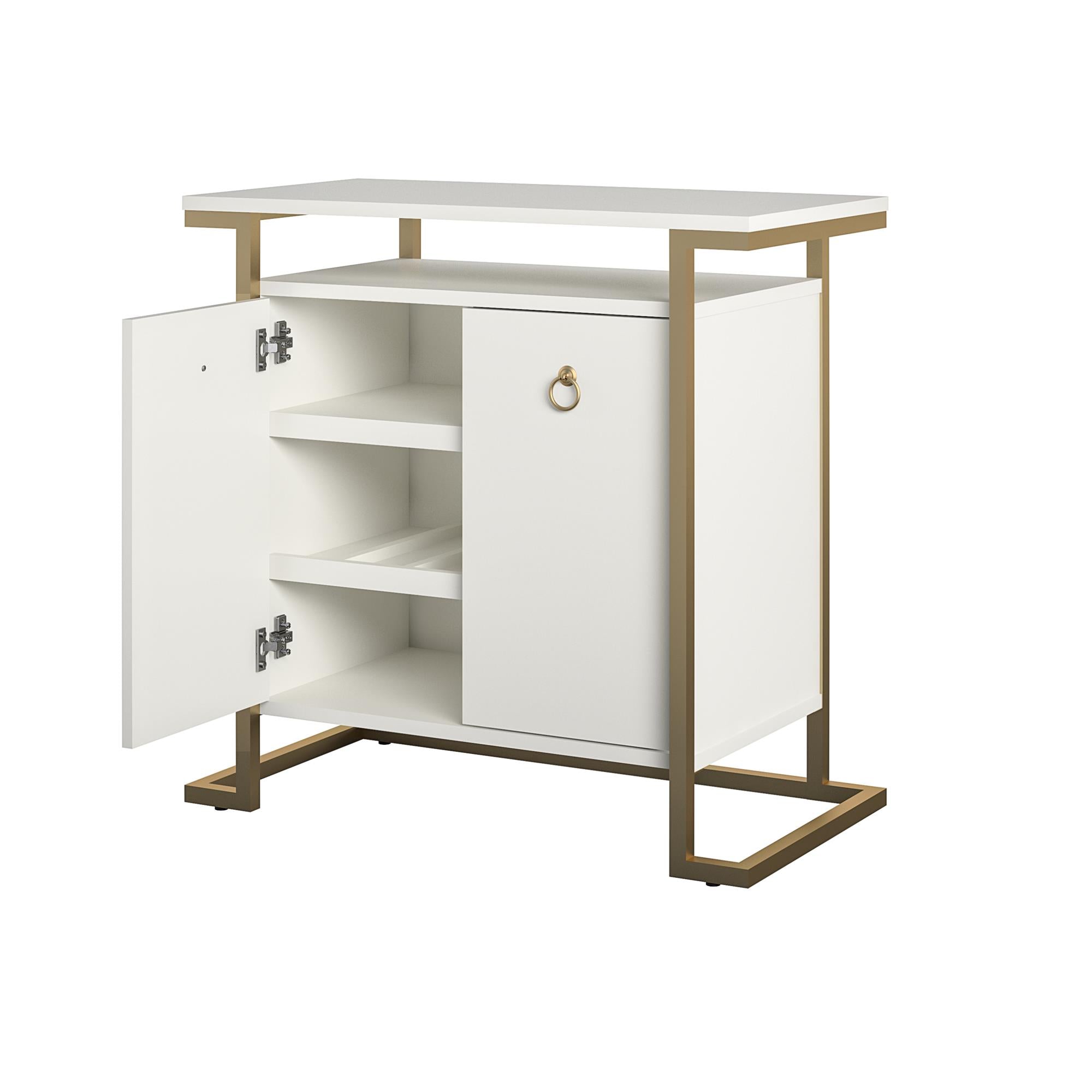 CosmoLiving Camila Bar Cabinet - White