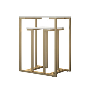 CosmoLiving Camila Nesting Tables/Laptop Desk - White