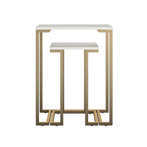 CosmoLiving Camila Nesting Tables/Laptop Desk - White