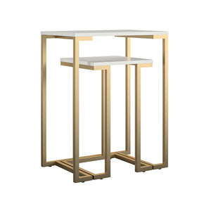 CosmoLiving Camila Nesting Tables/Laptop Desk - White