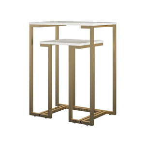 CosmoLiving Camila Nesting Tables/Laptop Desk - White