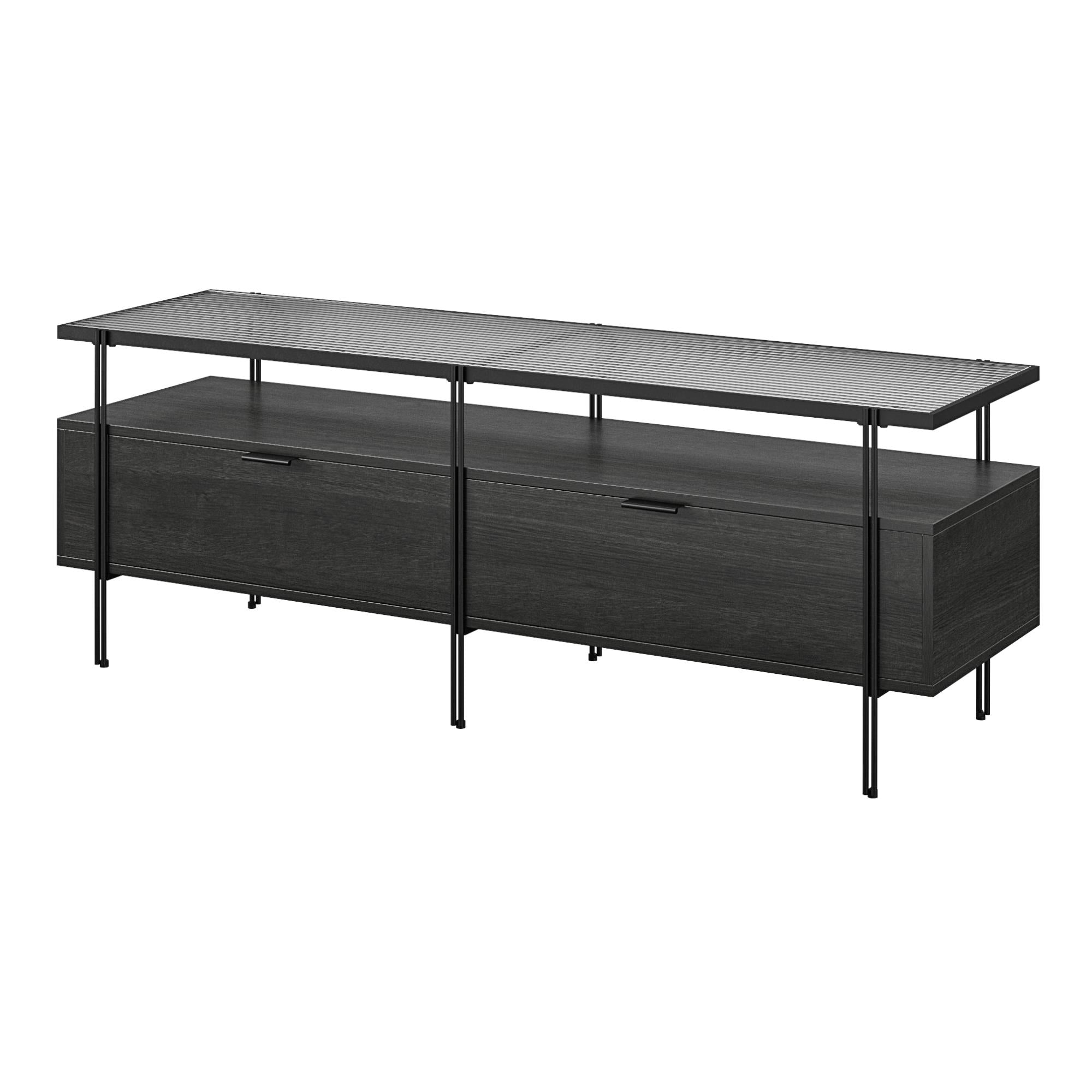 Ameriwood Home Vance TV Stand for TVs up to 60" - Black Oak