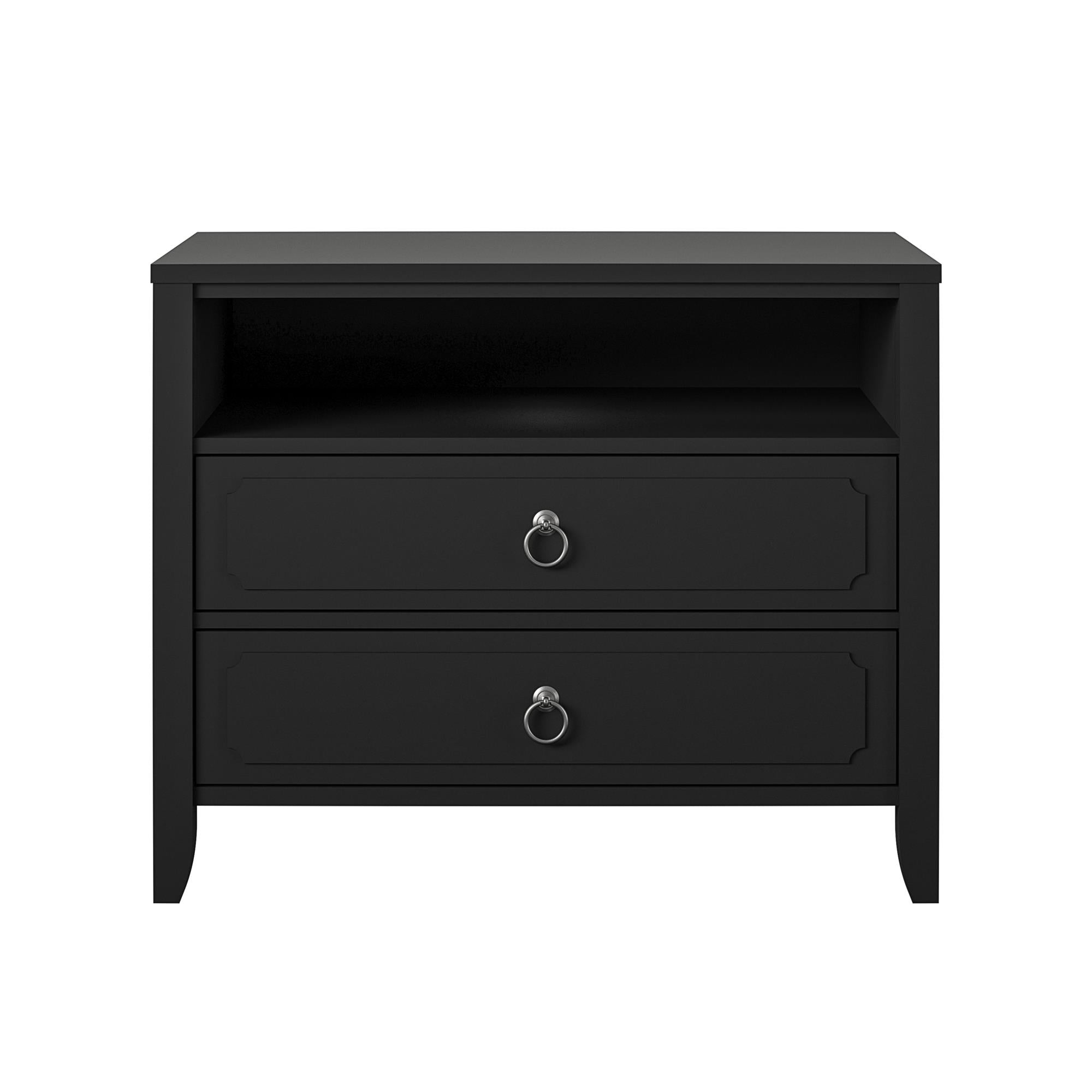 Novogratz Her Majesty 2 Drawer Nightstand - Black