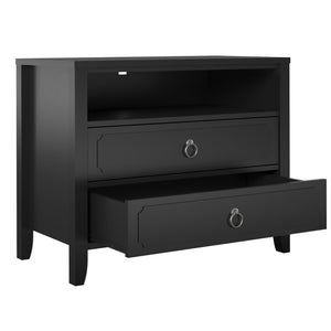 Novogratz Her Majesty 2 Drawer Nightstand - Black