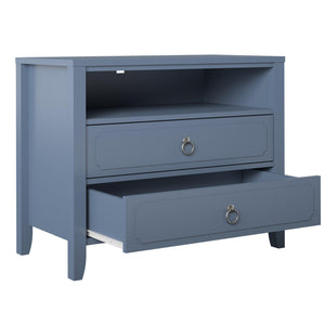 Novogratz Her Majesty 2 Drawer Nightstand - Blue