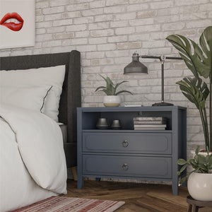 Novogratz Her Majesty 2 Drawer Nightstand - Blue