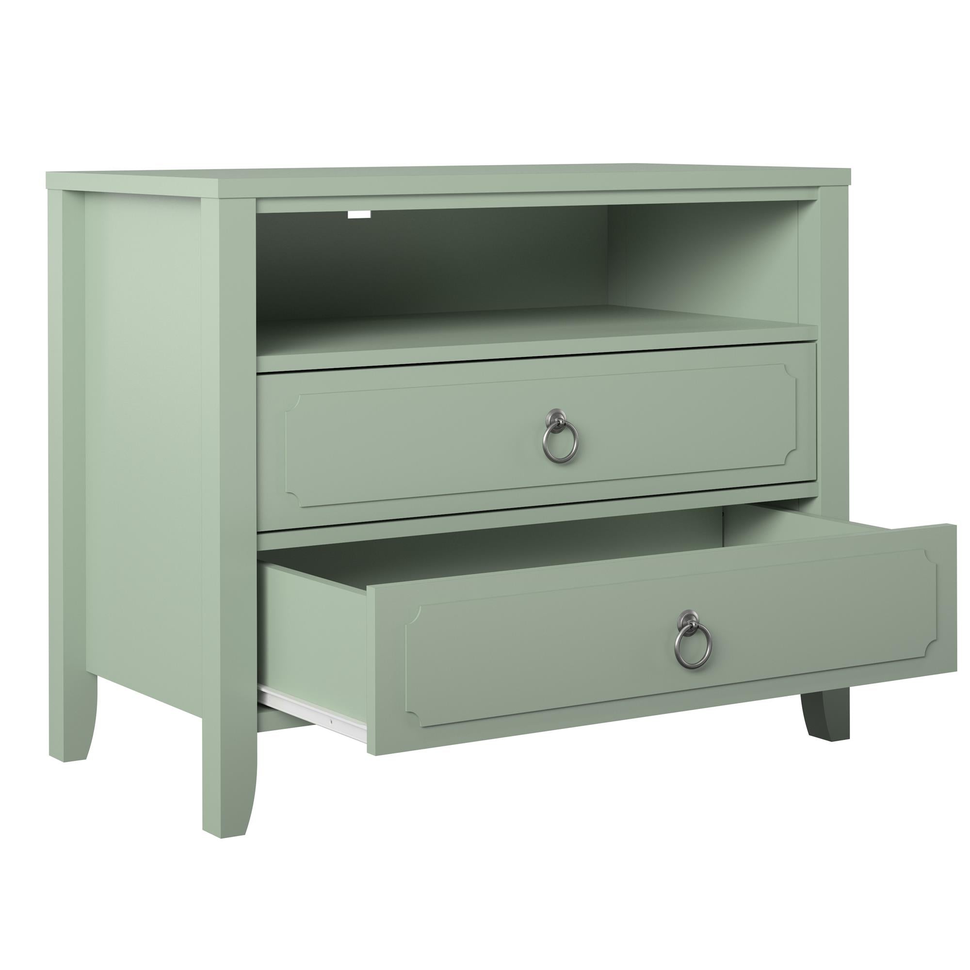 Novogratz Her Majesty 2 Drawer Nightstand - Pale Green