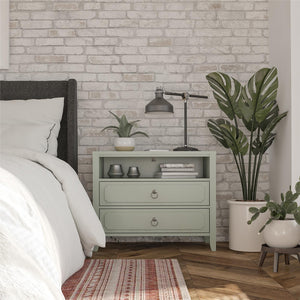 Novogratz Her Majesty 2 Drawer Nightstand - Pale Green