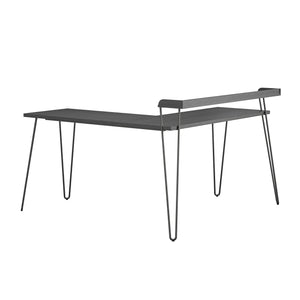 Ameriwood Home Haven L Desk with Riser - Black Oak