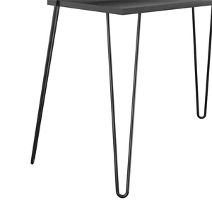 Ameriwood Home Haven Retro Computer Desk with Riser - Black Oak