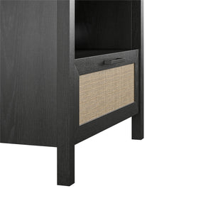 Ameriwood Home Wimberly 1-Drawer Nightstand - Black Oak