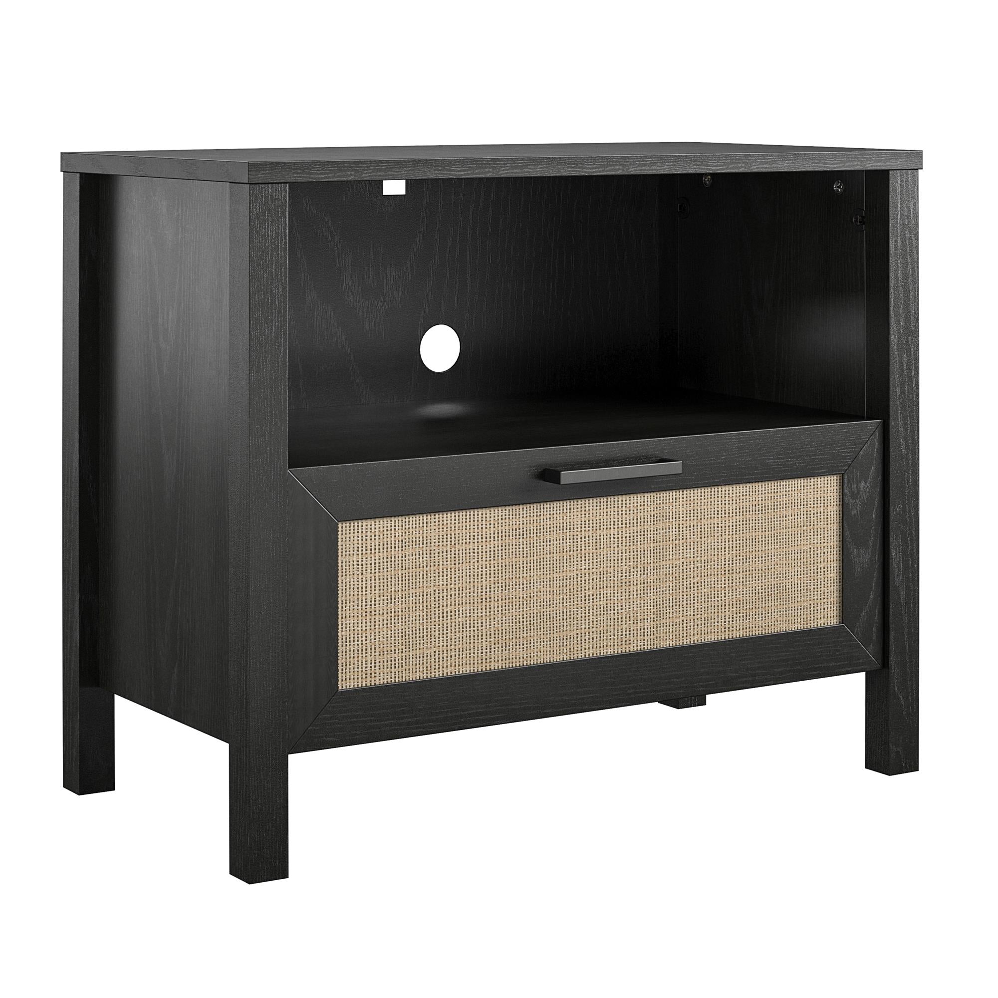 Ameriwood Home Wimberly 1-Drawer Nightstand - Black Oak