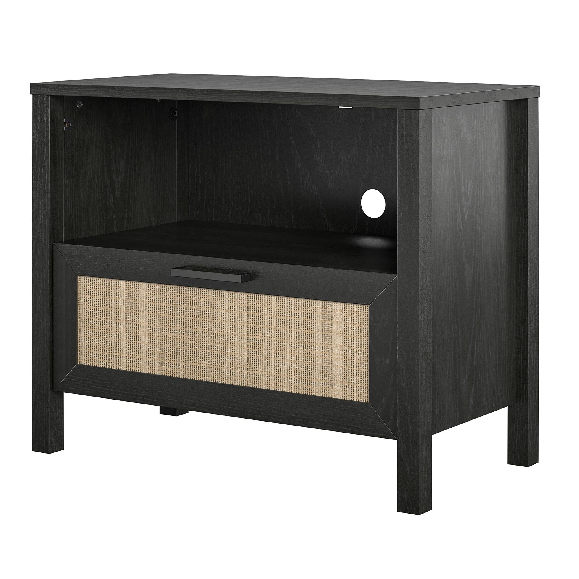 Ameriwood Home Wimberly 1-Drawer Nightstand - Black Oak