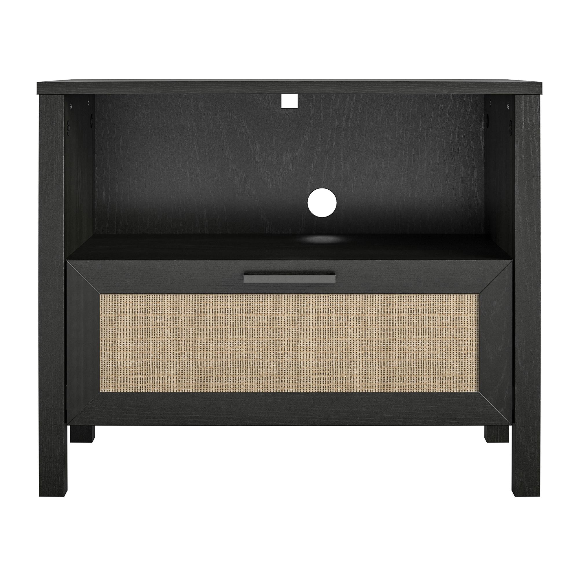 Ameriwood Home Wimberly 1-Drawer Nightstand - Black Oak