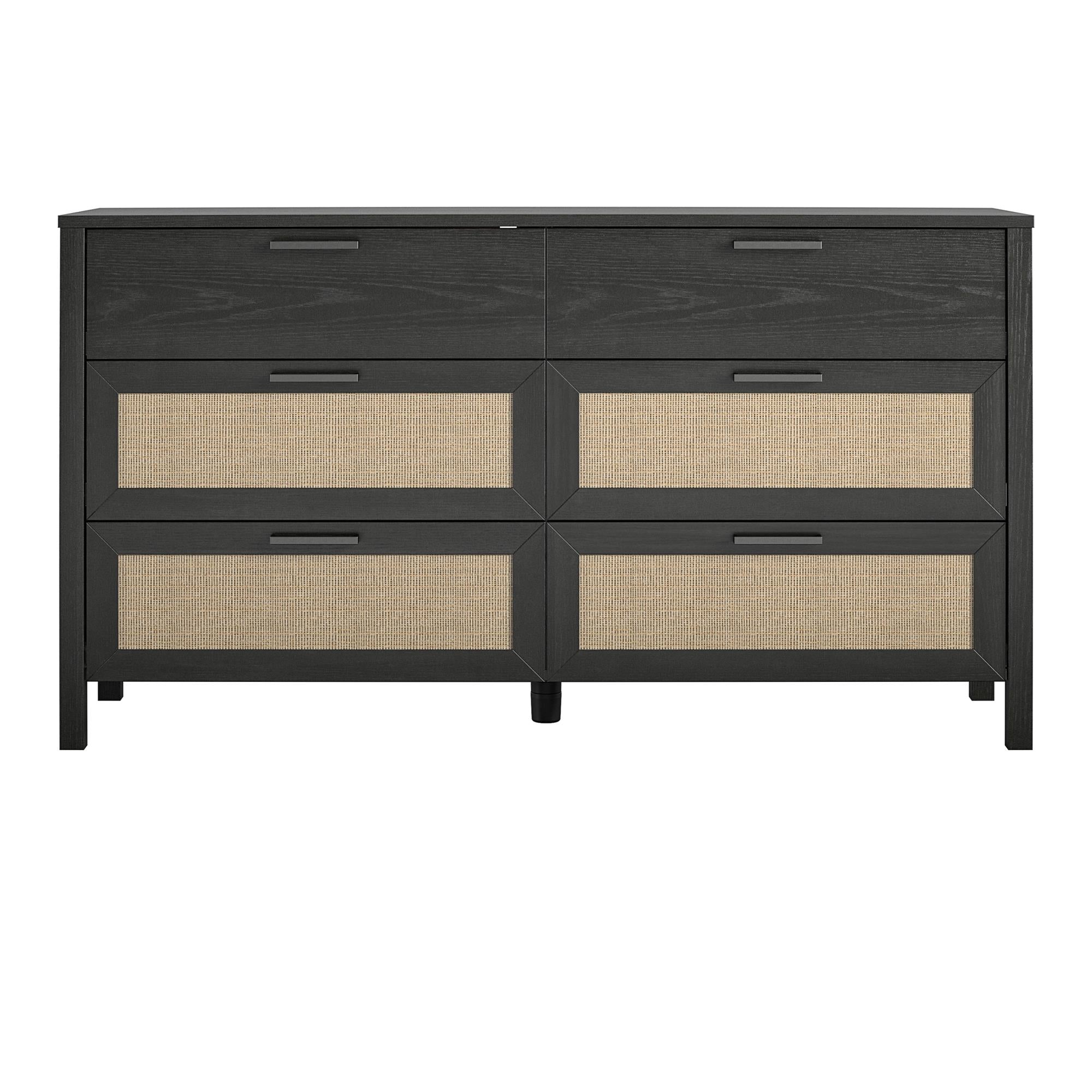 Ameriwood Home Wimberly 6-Drawer Dresser - Black Oak