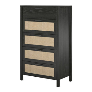 Ameriwood Home Wimberly 5-Drawer Dresser - Black Oak
