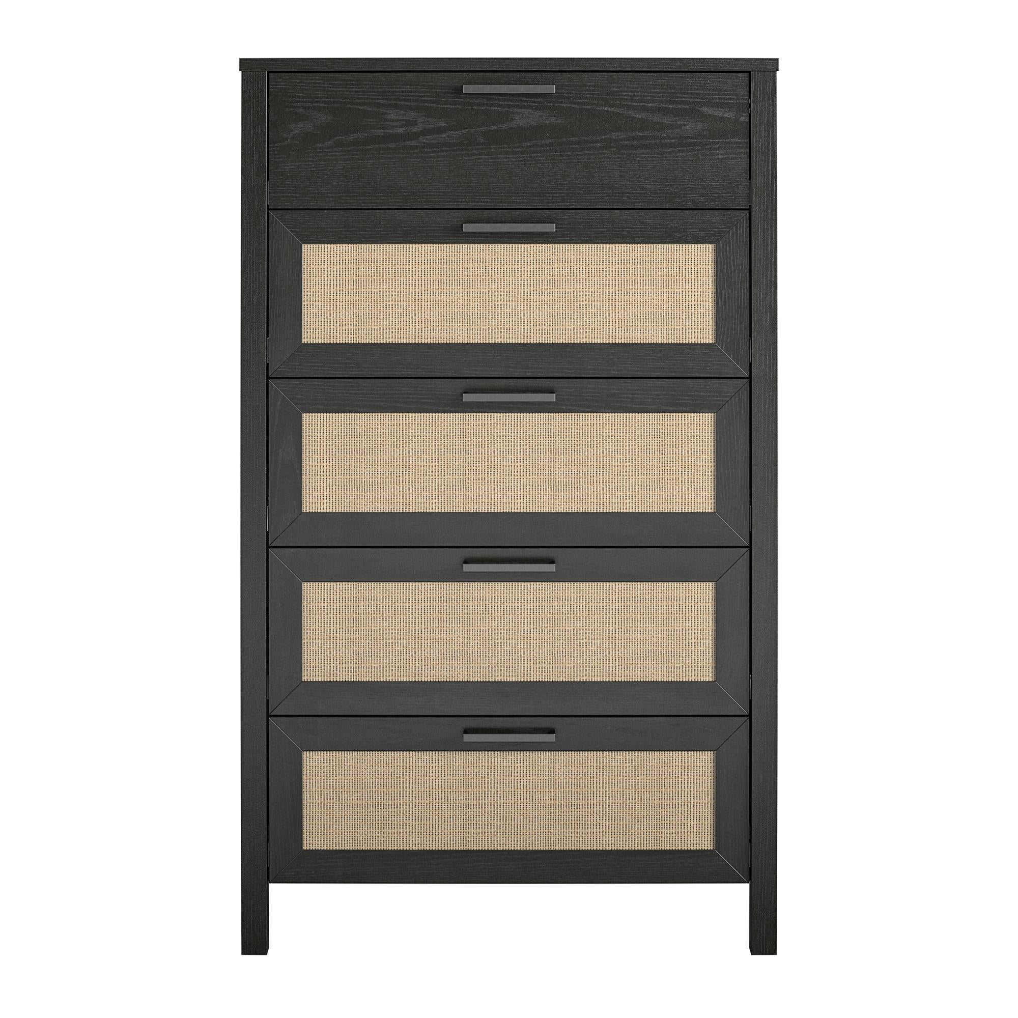 Ameriwood Home Wimberly 5-Drawer Dresser - Black Oak