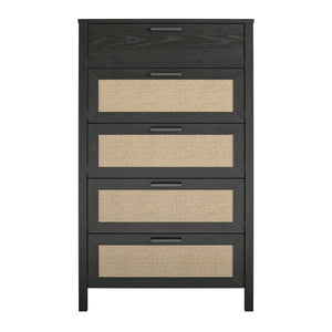 Ameriwood Home Wimberly 5-Drawer Dresser - Black Oak