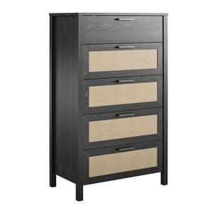 Ameriwood Home Wimberly 5-Drawer Dresser - Black Oak