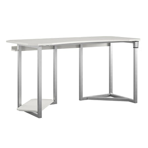 NTense Quest Gaming Desk with CPU Stand - White