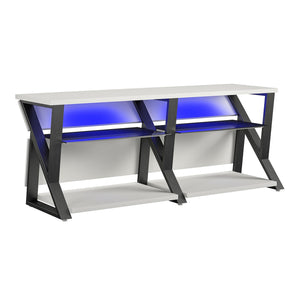 NTense Genesis Gaming TV Stand for TVs up to 70" - White