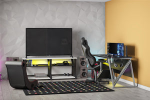 NTense Genesis Gaming TV Stand for TVs up to 70" - White